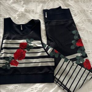 Ultracor Floral Striped Activewear Set M/L